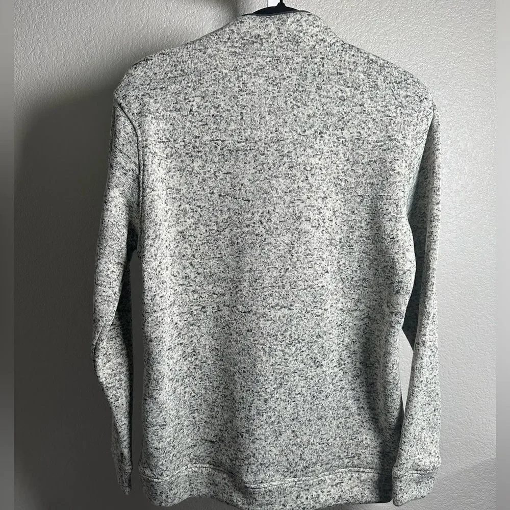 NWOT Eddie Bauer Men’s Radiator Fleece Quarter Snap Gray Pull Over Jacket-Size M